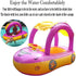 Summer Baby Pool Float with Canopy Steering Wheel Sunshade Swim Ring Car Inflatable Toys Infants Float Seat Boat