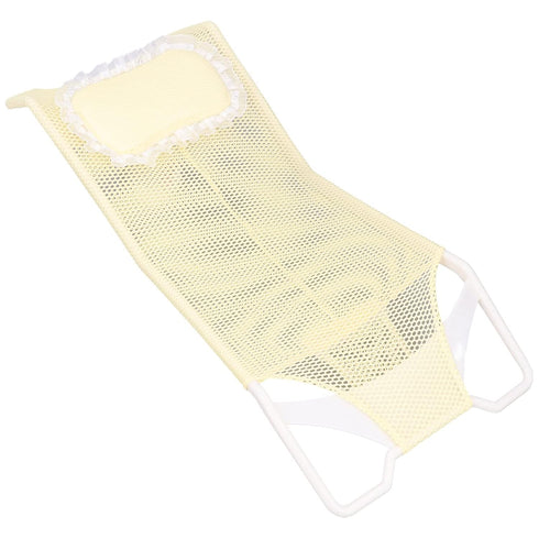 Shanrya Baby Bath Tub Net, Baby Bath Seat, Safe Skid Resistance Lightweight Stretchable Soft Touch Yellow Bathtub
