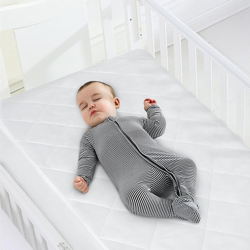 2 Pack 100% Waterproof Crib Mattress Protector Fitted Crib Sheets Cover Toddler Bed Mattress Pad Protector for Boys