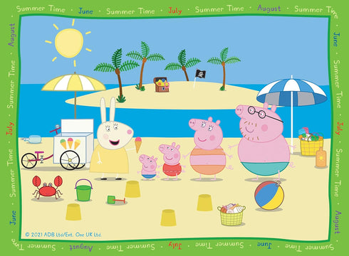Ravensburger Peppa Pig Four Seasons Jigsaw Puzzles for Kids Age 3 Years Up, 4 in Box (12, 16, 20, 24 Pieces)
