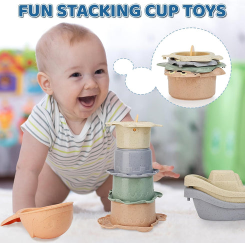 1-3 2-4 Set 6-12M Set Bath Toys for Kids Ages & Toddlers - Infant/Baby for - Bathtub Toys for Boys/Girls - Birthday