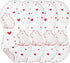 decor gift 4 Pack 22x11in Cotton Muslin Cotton Burp Cloths Easy Care Cartoon Capybaras Red Hearts White spit up Rags