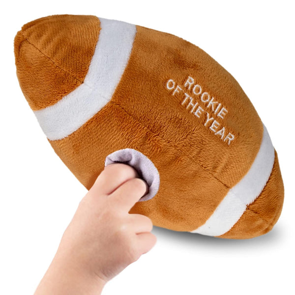 Baby Football Plush Rattle - Engaging Toddler Football Toys & Rattles for Boys and Girls, Ages 0-36 Months