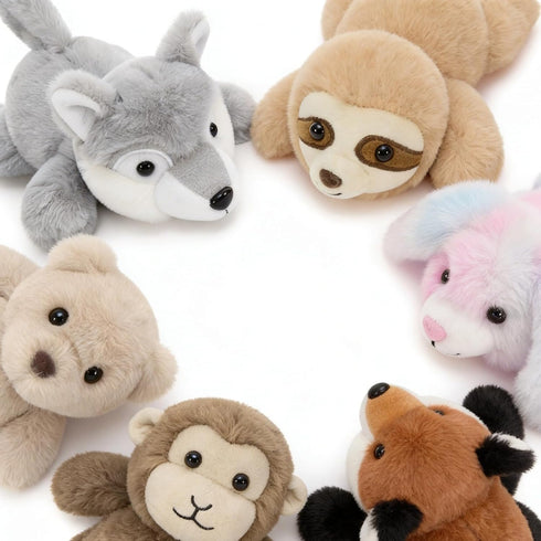 6 7 Inch Tezituor Pcs Stuffed Animals Bulk, Small Stuffed Woodland Plush Bulk, Cute Assorted Plushies Toy Gift for Kids