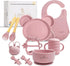 LE PETIT LEO Silicone Baby Feeding Set - Complete Baby Led Weaning Supplies with Non-Toxic