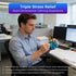 KEZPO 3D Printed Expanded Sensory Fidget Star,Transformable Stress Relief Finger Toy with Detachable Handle,for Office