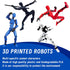 T13 Action Figure 4PCS, 3D Printed Multi-Jointed Movable Robot Desktop Decorations for Game Lovers