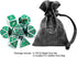 Haxtec 7 Die Metal DND Dice Set, Green Elven Goblin D&D Dice Compatible with Dungeons and Dragons RPG