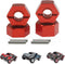 RCAWD 12mm Hex Wheels with Screw Pins 4pcs for 1/10 Slash 2WD, Aluminum Red Hex Wheel Hubs Adapter