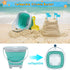 Set RACPNEL Beach Toys Sand for Kids, Collapsible Bucket and Shovels with Mesh Bag, Molds, Flags, Sandbox Kids