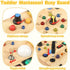1-3,Montessori 1 2 3 LED Busy Board for Toddlers Sensory Toy with Key Switch and Plug, Light Up Wood Activity Switch