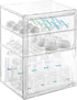 ERTIUANIO Baby Bottle Organizer 3 Tier Acrylic Bottle Storage Organizer Container, Clear Plastic