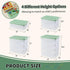 2 joyingbaby Toys Storage Organizer Bins for Lego Stackable Toys Organizer Lego Building Block Storage (Green, layers)
