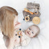 Set Set 6PCS YOUUYS Baby Gift for Newborn - Baby Essential Bath Basket Gift with Baby Blanket Baby Rattle Teether Toy