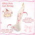 Remerry Silicone Bib for Baby Girls, Pink Waterproof Feeding Bib with Pocket Adjustable for Baby Toddlers Drooling