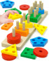 Montessori Toys for 1-3 Year Olds - Wooden Learning Puzzles Shape Sorter Toys for Toddlers Birthday Gifts