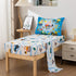 4 Set NTBED Pieces Construction Truck Toddler Bedding for Baby Boys, Cartoon Vehicles Excavator Cars Printed, Includes