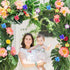60Pcs Tropical Party Decorations, Artificial Palm Leaves & Hibiscus Flowers for Hawaiian Luau, Jungle Beach Theme