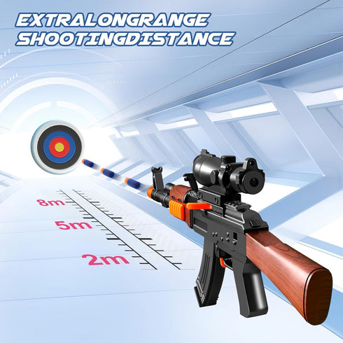 Shushuzz 8-12 Soft Bullets Toys Guns for Boys Toy Gun Sniper Rifle with Sight Lanyard Realistic Toy Foam Blasters Cool