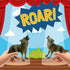 Gemini&Genius Howling Wolf Animal Toys - Family Playset with Realistic Gray Wolf Toy Figurines, Ages 3+ (4 Pcs)