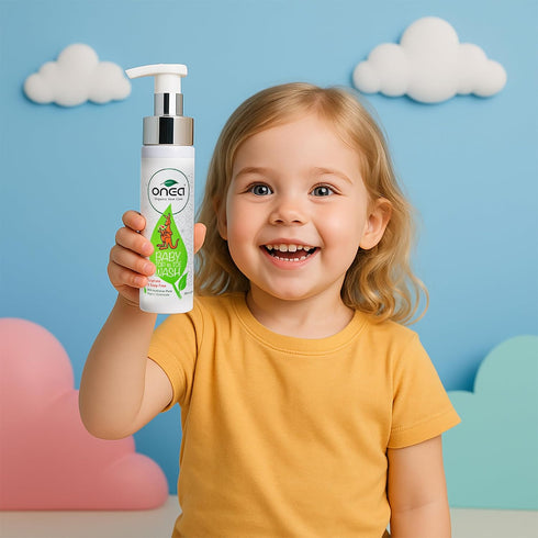 6.8 oz ONEA Baby Top to Toe Wash - Tear-Free Baby Shampoo and Body Wash for Sensitive Skin - Hydrating and Gentle Bath