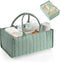 Huhumy Checkered Baby Diaper Caddy, Puffy Nursery Storage Organizer for Diapers & Babies