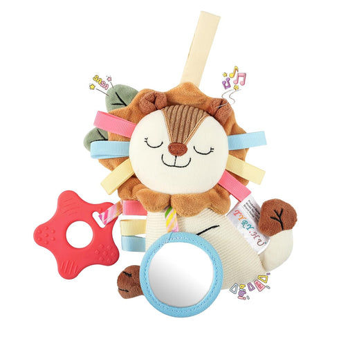 0 3 6 12 TYRY.HU Car Seat & Stroller Activity Toy,Soft Plush Cot Hanging Toy, Baby Rattle Toy with Strap,Developmental