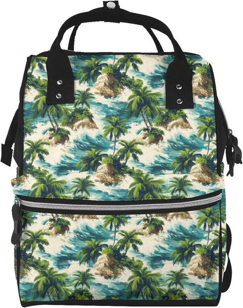 TZTTZT Hawaii Small Island Print Diaper Bag Backpack, Toddler Baby Girl Boy Diaper