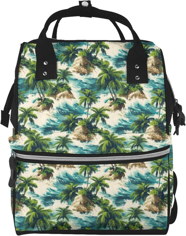 TZTTZT Hawaii Small Island Print Diaper Bag Backpack, Toddler Baby Girl Boy Diaper