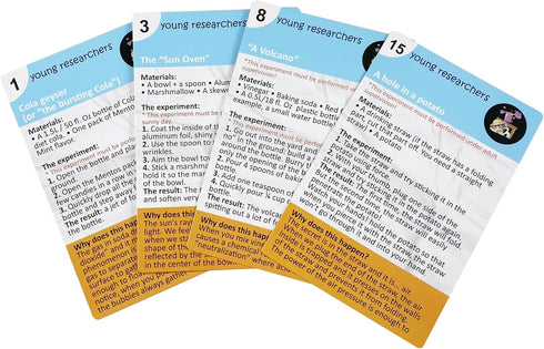 The Crazy Scientist Science Tricks Card Set - 20 Amazing Science Tricks for Learning & Education
