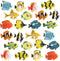 RCOMG 24PCS Tropical Fish Toys Set, Plastic Sea Creatures Figurines, Educational Ocean Animal Figures for Kids Party