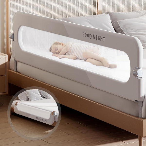 strenkitech Foldable Toddler Bed Rails - Kids Guard Bumper for Crib Safe Bed