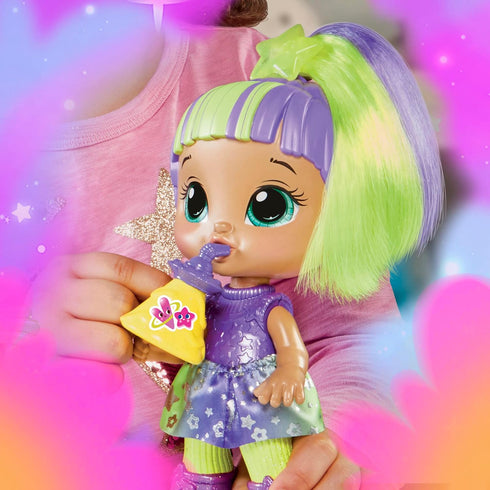 Baby Alive Star Besties Doll, Lovely Luna, 8-inch Space-Themed Doll for 3 Year Olds and Up, Accessories