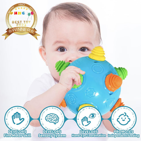 Crawling Sensory Bumble Ball for Babies - Dancing Interactive Sounds Infants Toy, Bouncing Learning Ball, Ideal Gift