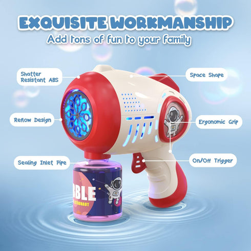 Eaglestone 2 Bubble Gun for Kids, Light Up Bubble Machine for Toddlers, Automatic Blower for Outdoor Toys Gift