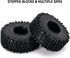 INJORA 1.0 Tires - S5 Rock Terrain Crawler Tires for TRX4M SCX24 AX24 FCX24 Upgrade Parts, 64 * 24mm
