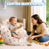 3-36 Arscniek Inflatable Baby Seat Built in Air Pump, Blow Up Baby Chair with Back Support and Tray, Sit Me Up Floor