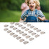 Clips,30pcs Round Pacifier Metal Round Pacifier Clips for Toddler Rust Prevention Electroplated Stainless Steel