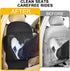 LCMWHOP Seat Back Protector - Leather Kick Mat with Storage Pockets, Front & Back Seat Cover for Kids -Large Capacity