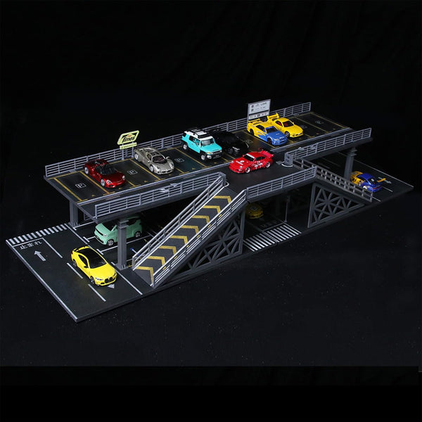 1/64 Scale Die-cast Model Car Display Case Organizer - Parking Garage Diorama
