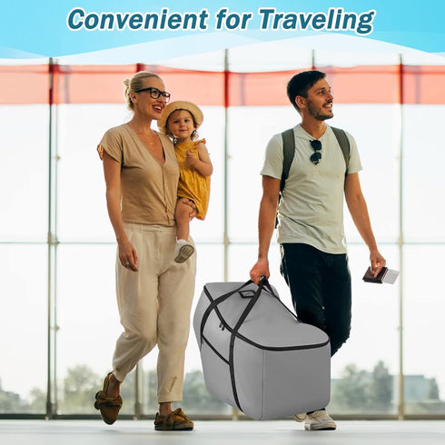SCTEL Car Seat Travel Bag Fit All Nuna Pipa Car Seat and Base, Doona Infant Car Seat Stroller, Padded Car Seat Bags