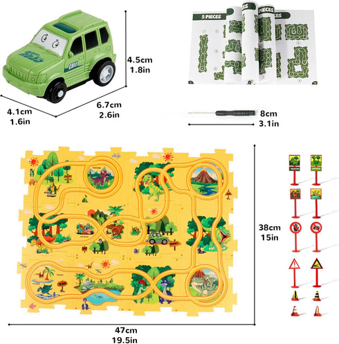3-5, Set, 3 4 5 6 3 4 5 6 3 Plastic Floor Puzzles for Kids Ages Puzzle Track Car Play Educational Montessori Toys