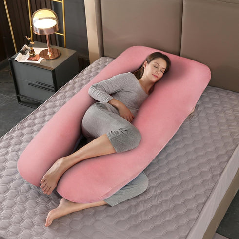 Elyxen Pregnancy Pillow Cover (ONLY Pillowcase) - U Shaped Pillow Case - Maternity Body Pillow Cover - Removable Soft