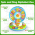 1 2 3 2-3, 1st Duchong Learning Toy for Kids Year Old Boys Girls, Spin and Sing Alphabet Zoo with Sounds, Interactive
