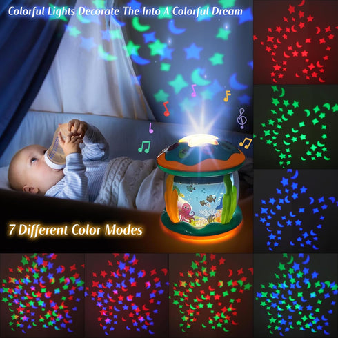 Koyiwa 6 12 Tummy 3-6 7 8 9 12-18 1 2 3 Baby Toys to Months Musical Light Up Time Infant Toys Months Crawling Ocean