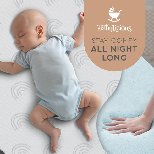 Pack 38" 26" Waterproof and Play Mattress Topper - x | Roll Up Style - Breathable Soft Memory Foam - Portable Playard