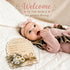 Wonhibo Daisy Newborn Announcement Sign - Baby Hospital Photo Prop Wooden Board Card with Real Pressed Flowers Hello