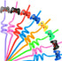 24Pcs Video Game Party Favors Straws, Reusable Drinking Straws for Kids Teen Boys Girls Birthday Party Goodie Bag