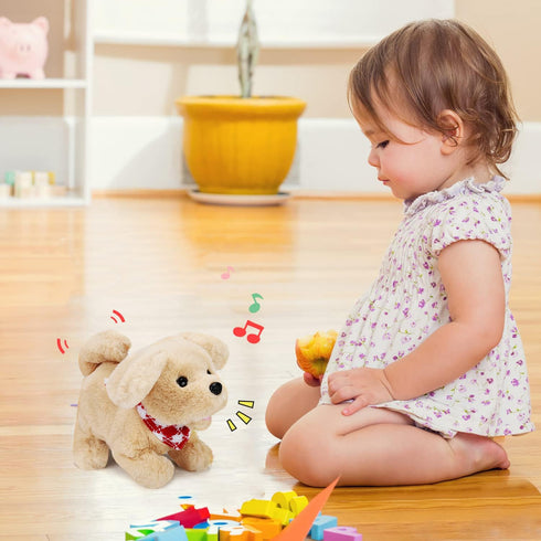 Electric Plush Toys Corgi Puppy - Interactive Pet Dog with Walking, Barking, Tail Wagging for Kids