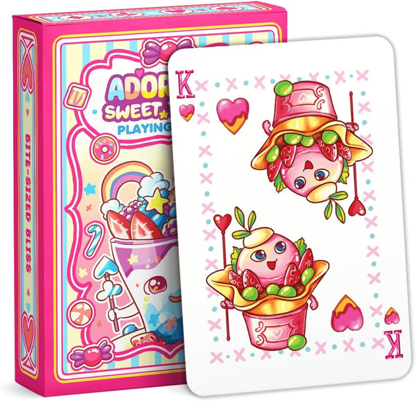 Adorable Sweet Treats Playing Cards - Cute Food for Adults, Friends, Family Games